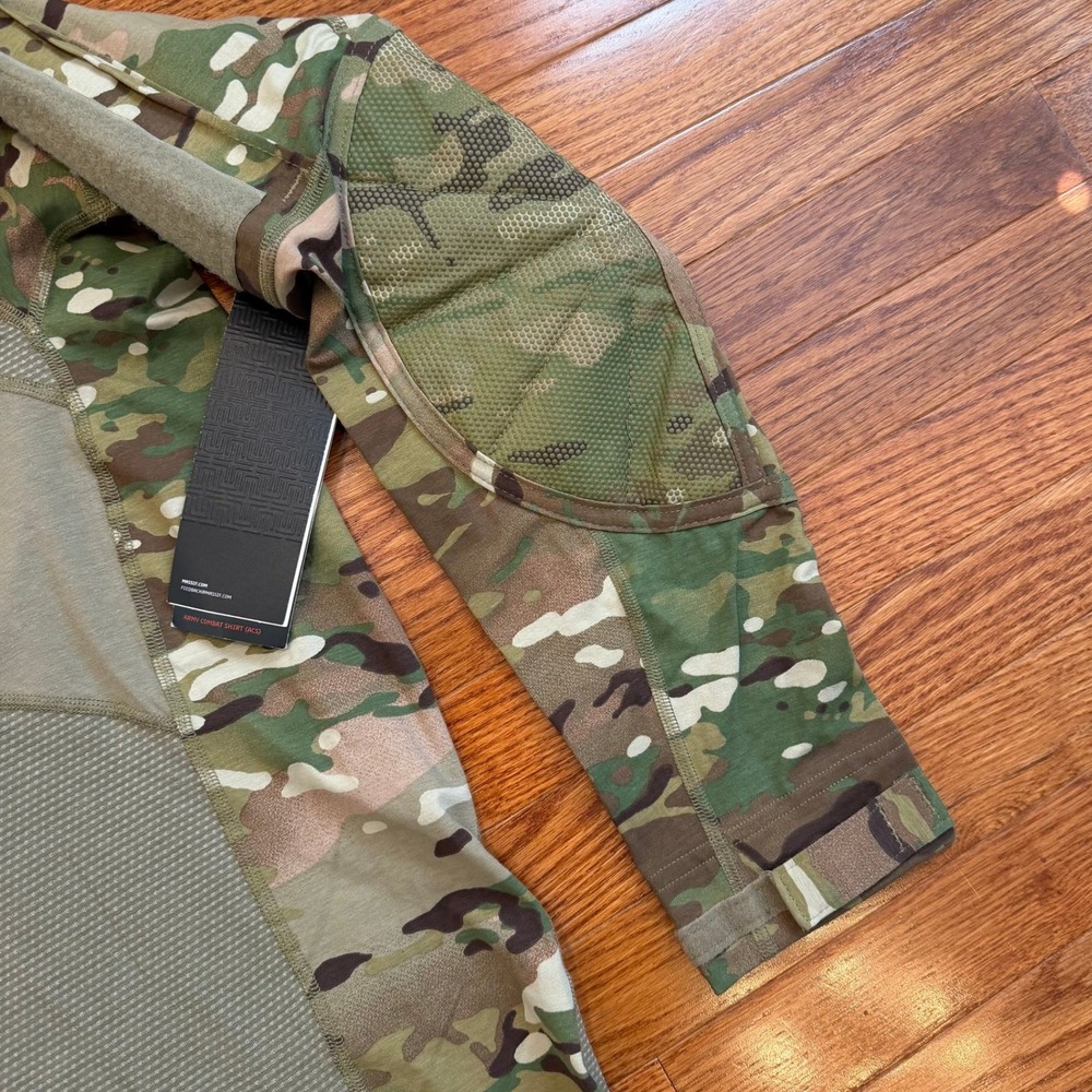 Massif Army Combat Shirt Large Flame Resistant Multicam Full Throttle NYC Logo - Picture 4 of 14